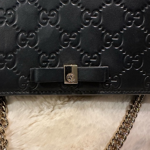GG MARMONT LEATHER MINI CHAIN BAG - Picture 2 of 8